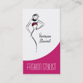 Carte De Visite Illustration de femme d'affaires de mode (Devant)