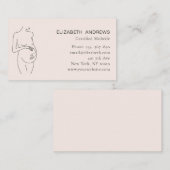 Carte De Visite Illustration de femme enceinte, cuisine moderne (Devant / Derrière)