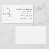 Carte De Visite Illustration de femme enceinte, simple Ad Labe mod (Devant / Derrière)