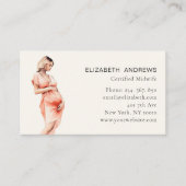 Carte De Visite Illustration de femme enceinte, tout simplement (Devant)