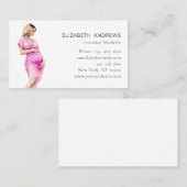 Carte De Visite Illustration de femme enceinte, tout simplement (Devant / Derrière)