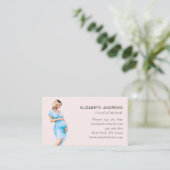 Carte De Visite Illustration de femme enceinte, tout simplement (Debout devant)