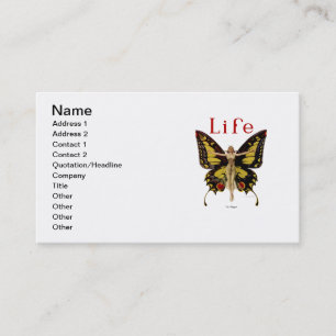 Carte De Visite Illustration de femme volant papillon Flapper