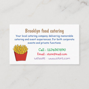 Carte De Visite Illustration de frites