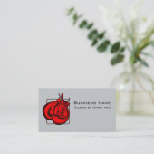 Carte De Visite Illustration de gants en boîte rouge (Debout devant)