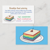 Carte De Visite Illustration de gâteau arc-en-ciel (Devant / Derrière)