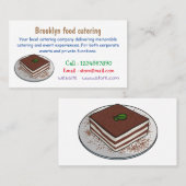 Carte De Visite Illustration de gâteau de Tiramisu (Devant / Derrière)