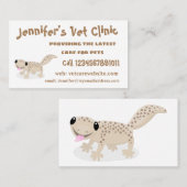 Carte De Visite Illustration de gecko tan tan mignon (Devant / Derrière)