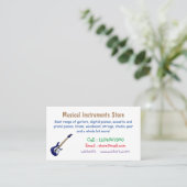 Carte De Visite Illustration de guitare électrique (Debout devant)