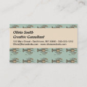 Carte De Visite Illustration de homard, fruits de mer du Maine (Devant)