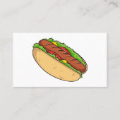 Carte De Visite Illustration de Hot dog (Dos)