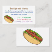 Carte De Visite Illustration de Hot dog (Devant / Derrière)