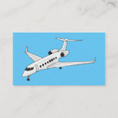 Carte De Visite Illustration de jet privé (Dos)