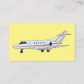 Carte De Visite Illustration de jet privé (Dos)
