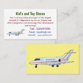 Carte De Visite Illustration de jet privé (Devant / Derrière)