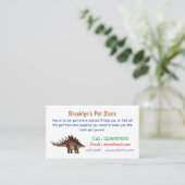 Carte De Visite Illustration de Kentrosaurus (Debout devant)