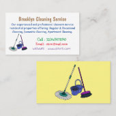 Carte De Visite Illustration de la bande dessinée Broom & mop (Devant / Derrière)