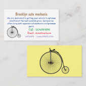 Carte De Visite Illustration de la bande dessinée de vélo à grande (Devant / Derrière)