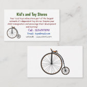 Carte De Visite Illustration de la bande dessinée de vélo à grande (Devant / Derrière)