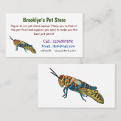 Carte De Visite Illustration de la caricature de la sauterelle en  (Devant / Derrière)