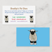 Carte De Visite Illustration de la caricature de mouton Valais Bla (Devant / Derrière)