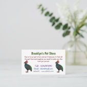 Carte De Visite Illustration de la caricature d'oiseau perdrix en  (Debout devant)