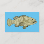 Carte De Visite Illustration de la caricature du poisson de mérou (Dos)