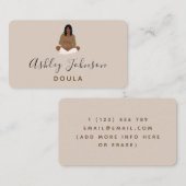 Carte De Visite Illustration de la dame enceinte de Boho Entraîneu (Devant / Derrière)