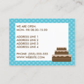 Carte De Visite Illustration de la femme Blonde Baker (Dos)