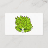 Carte De Visite Illustration de la feuille de limon (Dos)