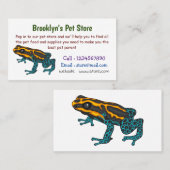 Carte De Visite Illustration de la grenouille à fléchettes de pois (Devant / Derrière)