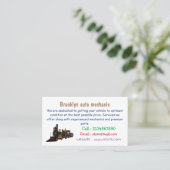 Carte De Visite Illustration de la locomotive à vapeur (Debout devant)