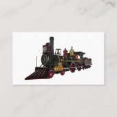 Carte De Visite Illustration de la locomotive à vapeur (Dos)