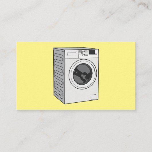 Carte De Visite Illustration de la machine à laver (Dos)
