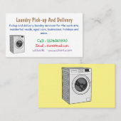 Carte De Visite Illustration de la machine à laver (Devant / Derrière)