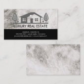 Carte De Visite Illustration de la maison et de l'arbre (Devant / Derrière)