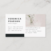 Carte De Visite Illustration de la mode des cheveux aquarelle (Dos)