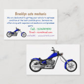 Carte De Visite Illustration de la moto à hélico (Devant / Derrière)