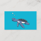 Carte De Visite Illustration de la petite tortue de mer (Dos)