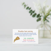 Carte De Visite Illustration de la pizza (Debout devant)