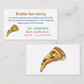 Carte De Visite Illustration de la pizza (Devant / Derrière)