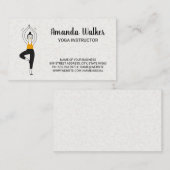Carte De Visite Illustration de la pose de yoga (Devant / Derrière)