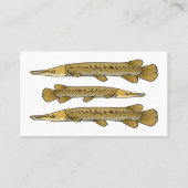 Carte De Visite Illustration de l'alligator garfish (Dos)