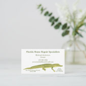 Carte De Visite Illustration de l'alligator simple Florida Gator (Debout devant)