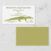 Carte De Visite Illustration de l'alligator simple Florida Gator (Devant / Derrière)