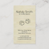 Carte De Visite Illustration de l'aquarelle de chat et de chien mi (Dos)