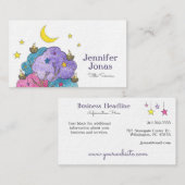 Carte De Visite Illustration de l'aquarelle des oiseaux endormis d (Devant / Derrière)