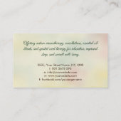 Carte De Visite Illustration de l'aquarelle du praticien en aromat (Dos)