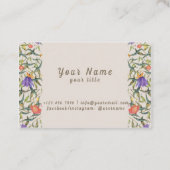 Carte De Visite Illustration de l'aquarelle vectorielle paons fleu (Dos)