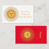 Carte De Visite Illustration de l'art face soleil Thunder_Cove (Devant / Derrière)